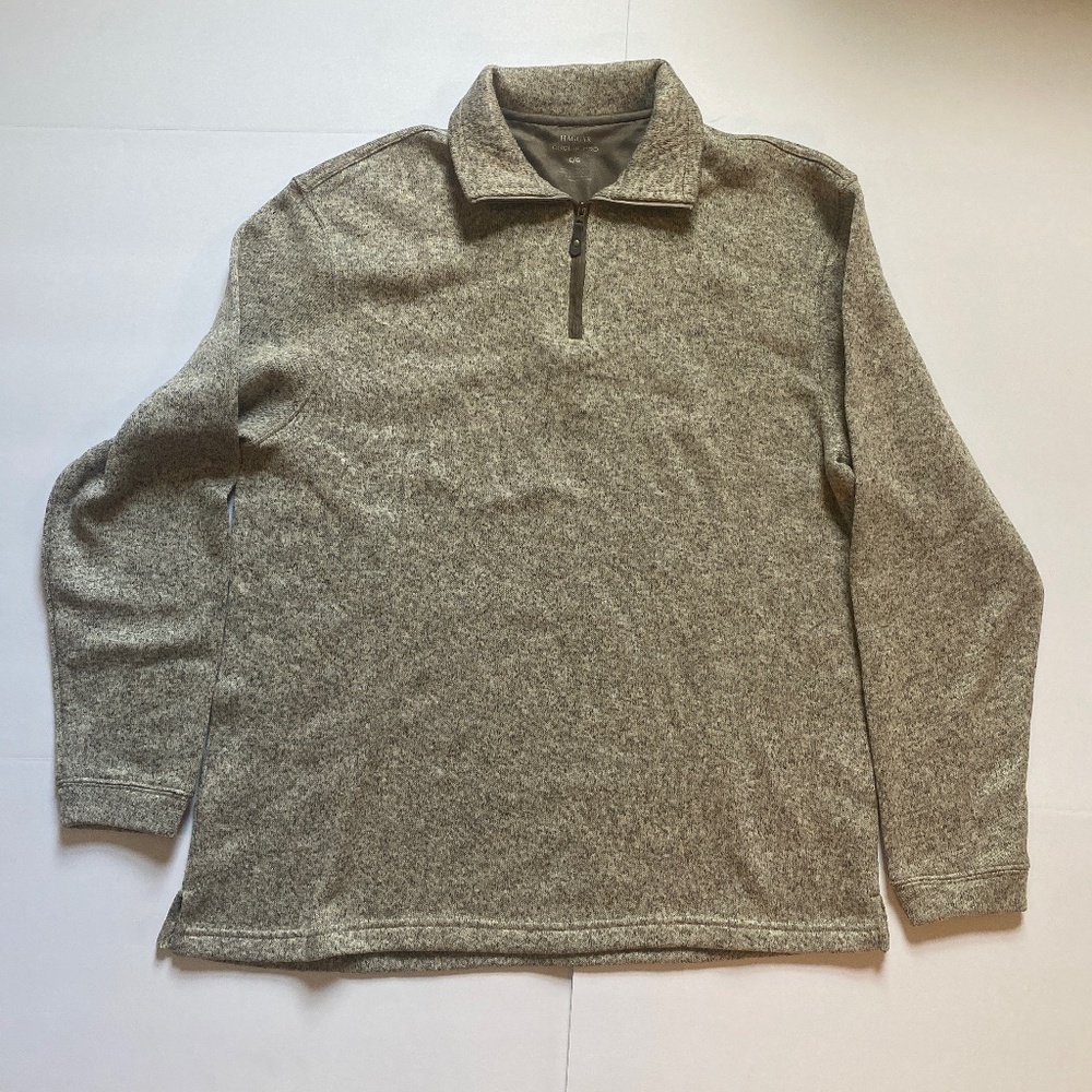 Haggar Cool 18 Pro knit quarter zip size LG